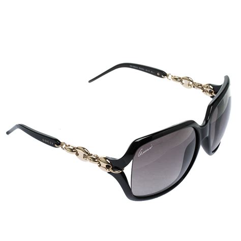 gucci black chain sunglasses|gucci oversized sunglasses for women.